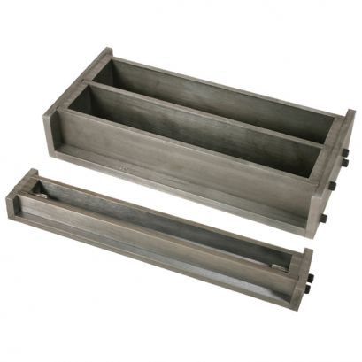 Molde prismático para 2 muestras, 1 x 1 x 10 pulgadas (2.5 x 2.5 x 25.4 cm)